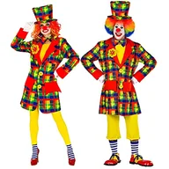 Płaszcze damskie - Widmann 48680 kostium clown, płaszcz, dla dorosłych, cyrk, karnawał, impreza tematyczna, unisex, wielokolorowy, XXL - miniaturka - grafika 1