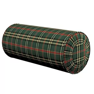 Dekoria.pl Dekoria.pl Poduszka wałek z zakładkami zielono czerwona kratka 20 × 50 cm Bristol 535-142-69 - Poduszki dekoracyjne - miniaturka - grafika 1