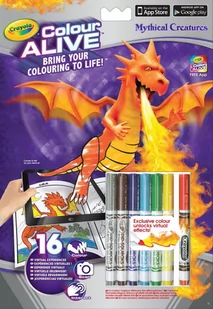 Crayola flamastry Colour Alive baśniowe stwory - Zabawki kreatywne - miniaturka - grafika 3