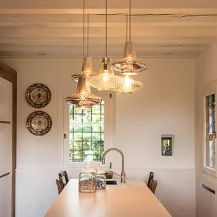 AILATI Lampa wisząca Romeo 130 cm, przezroczyste szkło - Lampy sufitowe - miniaturka - grafika 2