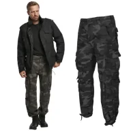 Odzież taktyczna i umundurowanie - Spodnie Długie Męskie BRANDIT Pure Vintage - Black Camo 5XL - miniaturka - grafika 1
