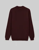 Swetry męskie - Sweter męski grottole półgolf bordowy - miniaturka - grafika 1