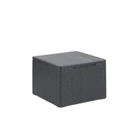 Stoły ogrodowe - Curver Stolik z poduszką Claire grafitowy - miniaturka - grafika 1