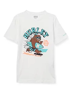 Koszulki dla chłopców - Hurley Hurley T-shirt chłopięcy Hrlb Surfing Bear Tee szary czarny/biały (Newprint lub Black/Wht) 9 Jahre 984491 - grafika 1