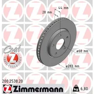 Tarcze hamulcowe - Tarcza hamulcowa ZIMMERMANN 200.2538.20 - miniaturka - grafika 1