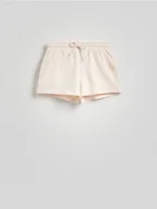 Spodenki damskie - Reserved - Bawełniane szorty - pastelowy róż - miniaturka - grafika 1