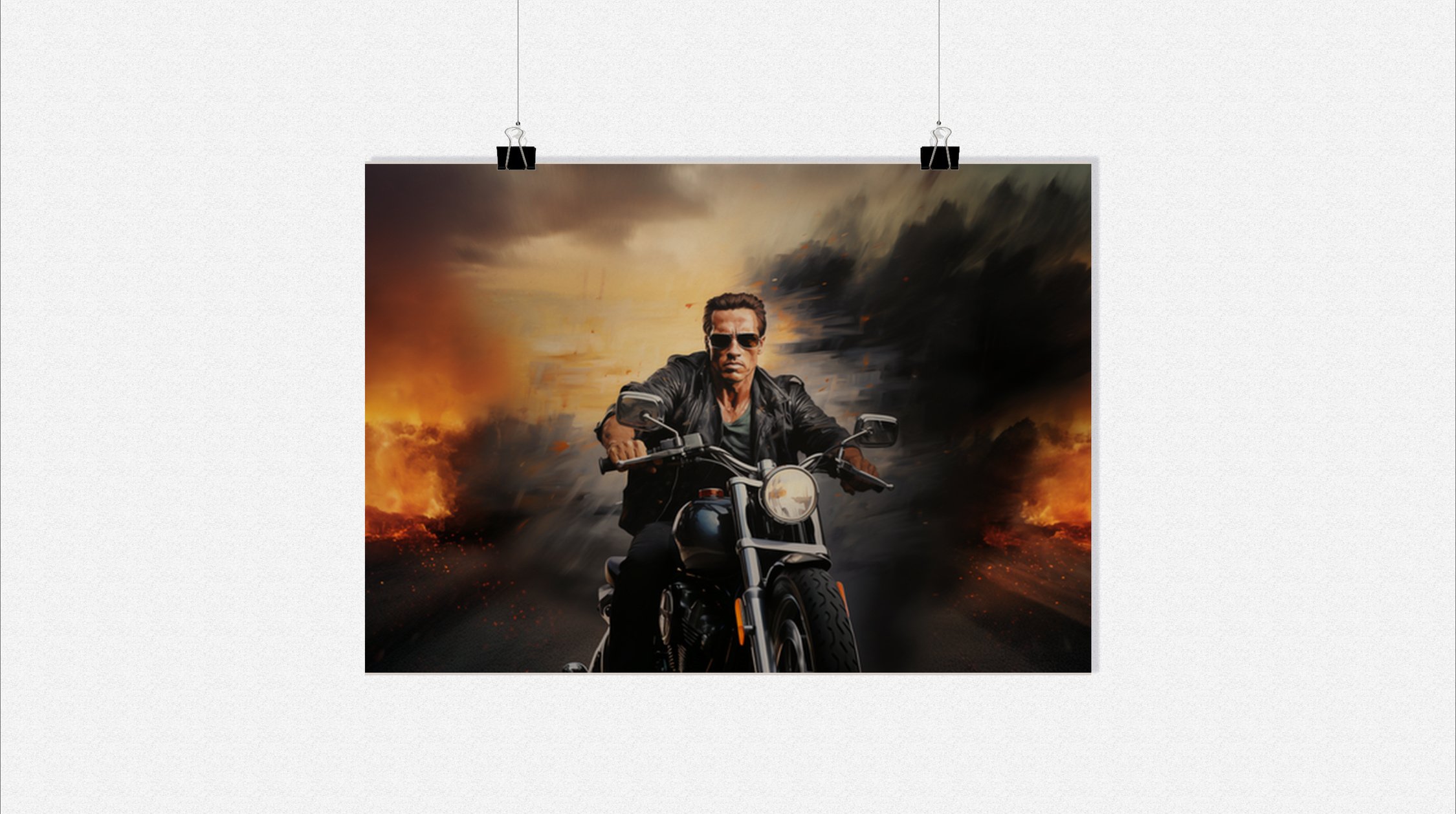Plakat Arnold Schwarzenegger - Plakat Terminator - Plakat filmowy - Plakat akcji - 91x61cm - Idealny do oprawienia w ramkę