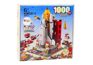 Klocki Konstrukcyjne Rakieta Kosmiczna 6w1 Kosmos Pojazdy 1000 ele. - Klocki - miniaturka - grafika 1