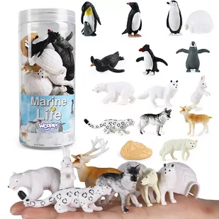 WOOPIE Zestaw Figurki Zwierzęta Arktyczne 16 szt. - Figurki dla dzieci - miniaturka - grafika 1