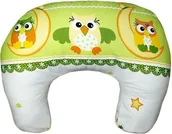 Poduszki do karmienia - Rogal poduszka fasolka dziecięca do karmienia BAWEŁNA - Sowy nocą zielone - miniaturka - grafika 1