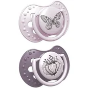 Smoczki uspokajające - Lovi Smoczek silikonowy Botanic Girl 3-6m, 2x - miniaturka - grafika 1