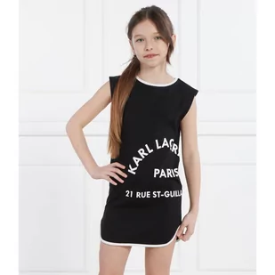 Karl Lagerfeld Kids Sukienka - Sukienki i spódniczki dla dziewczynek - miniaturka - grafika 1