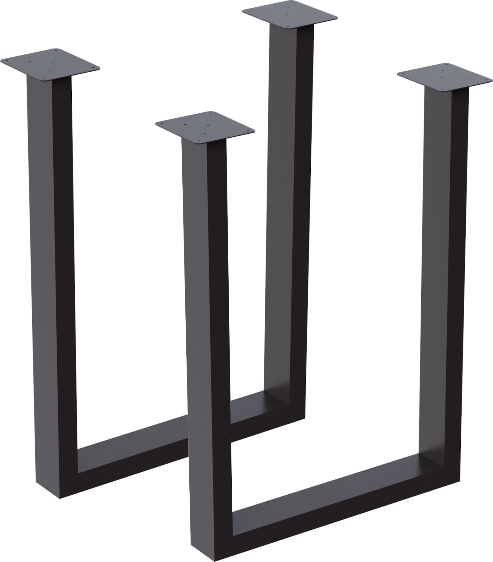 [en.casa] Rama stołu Holsted 40 x 28 cm Bieżniki w zestawie 2 do ław lub stolików kawowych Nogi stołu Nogi mebli wykonane ze stali w kolorze czarnym