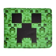 Portfele - Portfel Rozkładany Minecraft Creeper Ekoskóra Zielony - miniaturka - grafika 1