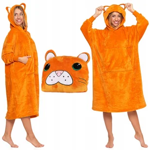 KOCOBLUZA 2w1 PODUSZKA Duża Bluza Koc z Kapturem na Prezent MORAJ Uni - Bluzy damskie - miniaturka - grafika 1