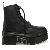 Glany damskie - Glany NEW ROCK M-WALL083CCT-S11 Czarny - miniaturka - grafika 1