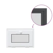 Tablice i flipcharty - vidaXL Okno piwniczne "RISOR" 60x40 cm uchylne 2 szyby antracyt - miniaturka - grafika 1