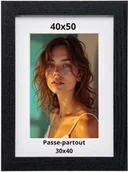 Ramki na zdjęcia - Ramka na zdjęcie 40x50 cm Sopot Black MDF - miniaturka - grafika 1
