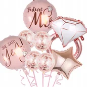 Wieczór panieński i kawalerski - BALONY BRIDE TO BE ZESTAW WIECZÓR PANIEŃSKI RÓŻOWE ZŁOTO DEKORACJA - miniaturka - grafika 1
