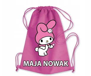 Worek Szkolny Workoplecak Do Przedszkola Szkoły KUROMI HELLO KITTY +IMIĘ 42 - Plecaki worki - miniaturka - grafika 1