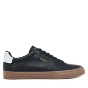 Trampki męskie - Tenisówki Pepe Jeans Kenton Base PMS300003 Czarny - miniaturka - grafika 1