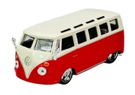 Samochody i pojazdy dla dzieci - BBURAGO VW VOLKSWAGEN VAN SAMBA BIAŁO-CZERWONY 1:32 43000 - miniaturka - grafika 1