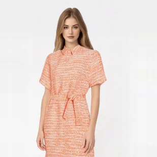 Karl Lagerfeld sukienka szmizjerka boucle orange [rozmiar 36] - Sukienki - miniaturka - grafika 1
