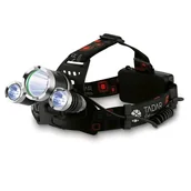 Latarki - Akumulatorowa LATARKA CZOŁOWA LED lampka CZOŁÓWKA MOCNA wodoodporna 4 tryby 2 ładowarki Tadar - miniaturka - grafika 1
