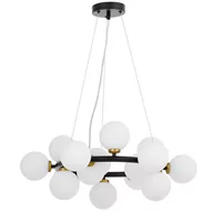 Lampy sufitowe - NOWOCZESNA LAMPA WISZĄCA CZARNO-MOSIĘŻNA MARSIADA W15 - miniaturka - grafika 1