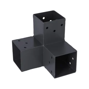 Łącznik narożnik 7x7 cm 90st. 3-końce Suki Plug-in antracyt - Łączniki, trójniki, kształtki - miniaturka - grafika 1