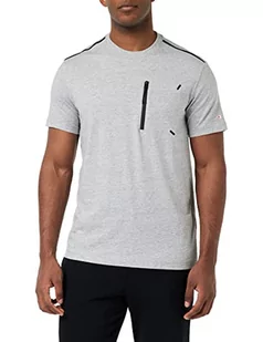 Champion Legacy X-pro Zip Pocket S/S T-shirt męski, Grigio Melange., L - Koszulki męskie - miniaturka - grafika 1