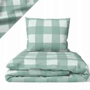 Pościel Dziecięca 140x200cm dla dziecka krata mięta - Pościel dla dzieci - miniaturka - grafika 1