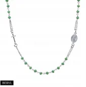 Biżuteria religijna - Naszyjnik Srebro925 różaniec D&G krzyżyk - miniaturka - grafika 1