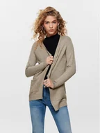 Swetry damskie - ONLY Kardigan Lesly 15174274 Beżowy Regular Fit - miniaturka - grafika 1
