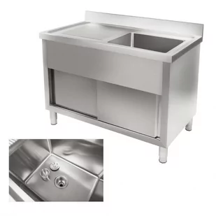 Royal Catering Szafka zlewozmywakowa - 120 cm RCHS-1200WS RCHS-1200WS - Meble gastronomiczne - miniaturka - grafika 1