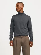 Swetry męskie - Jack&Jones Golf Basic 12258051 Szary Regular Fit - miniaturka - grafika 1