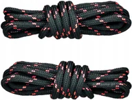 Akcesoria obuwnicze - CZARNE CZERWONE Sznurówki TREKKINGOWE 140 cm Okrągłe 5 mm SZNUROWADŁA G9-66 - miniaturka - grafika 1