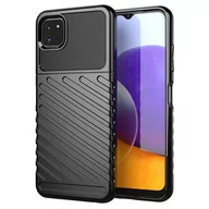 Etui i futerały do telefonów - Thunder Case elastyczne pancerne etui pokrowiec Samsung Galaxy A22 5G czarny - miniaturka - grafika 1