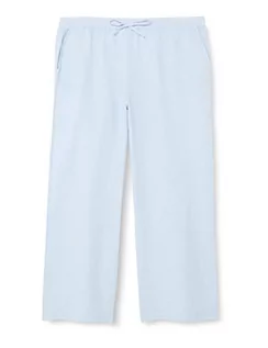 Spodnie damskie - Seidensticker Damskie spodnie lniane Regular Fit Pants, jasnoniebieski, 40 - grafika 1