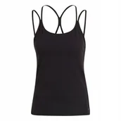 Bluzki damskie - Koszulka damska adidas Studio Slim Strappy Back Tank Top czarna HE3140 XS - miniaturka - grafika 1