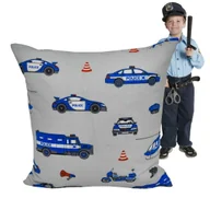 Pościel dla dzieci - Poszewka Dziecięca 40x40 Bawełniana JAŚ Policja Na Szarym - miniaturka - grafika 1