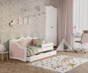 Łóżka - Łóżko tapicerowane 180x80 róż + materac LILI - miniaturka - grafika 1