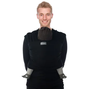 chusta do noszenia Babylonia Carrier TRICOT-SLEN ORGANIC czarna elastyczna - Chusty do noszenia dzieci - miniaturka - grafika 1