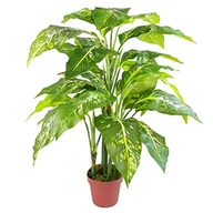 Sztuczne drzewka - Leaf 100 cm duża aglaonema (cętkowana wiecznie zielona) drzewo sztuczna roślina, mieszane materiały, zielone - miniaturka - grafika 1