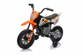 Pojazdy elektryczne dla dzieci - Motor Cross 2 Silniki 12V Ekoskóra Piankowe Koła Pomarańczowy - miniaturka - grafika 1