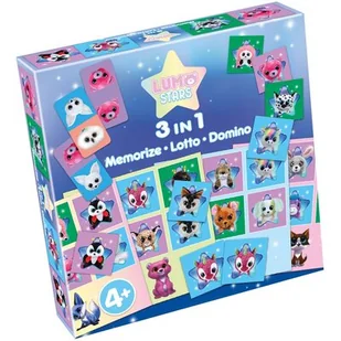 Tactic Lumo Stars 3w1: Memorize, Lotto, Domino - Gry planszowe - miniaturka - grafika 1