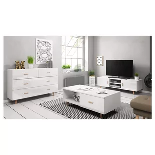Zestaw Mebli Do Salonu Biały Sweden Vivaldi Meble Biały - Inne meble do salonu - miniaturka - grafika 1