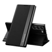 Etui i futerały do telefonów - Hurtel Sleep Case Pro etui do Samsung Galaxy S23+ z klapką podstawka czarne - miniaturka - grafika 1