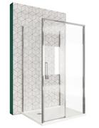 Kabiny prysznicowe - Kabina prysznicowa trójścienna prostokątna drzwi rozsuwane 150x100 Rapid Slide Rea - miniaturka - grafika 1