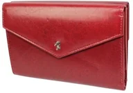 Portfele - Damski Portfel Skórzany Rovicky CZERWONY 16,5 x 11cm N210 - miniaturka - grafika 1